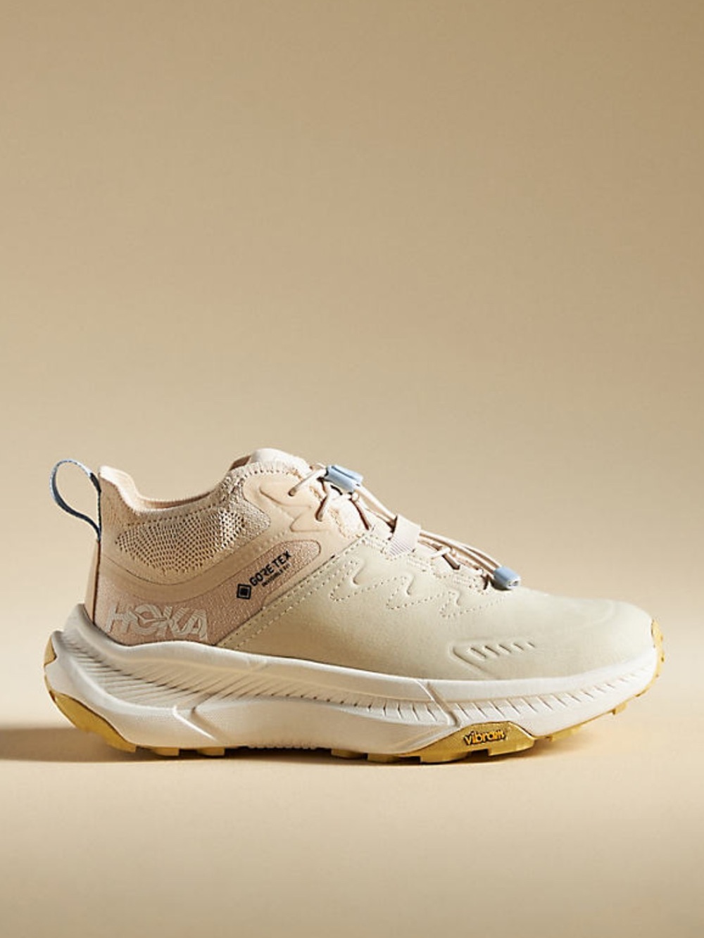 Hoka transport chukka GTX Women size 9.5 Cream and Yellow Trail Sneaker